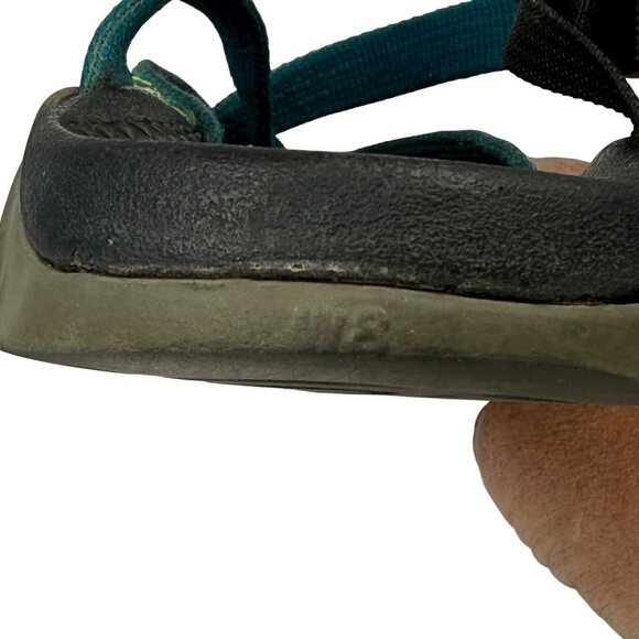 Chaco Z/Cloud Sandals W8 Black Teal Adjustable Straps Casual Outdoor Durable - Picture 4 of 8